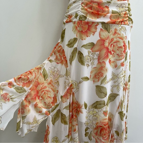 Vintage Y2K whimsical fairy asymmetrical hem drop waist midi dress empire waist - Picture 2 of 12